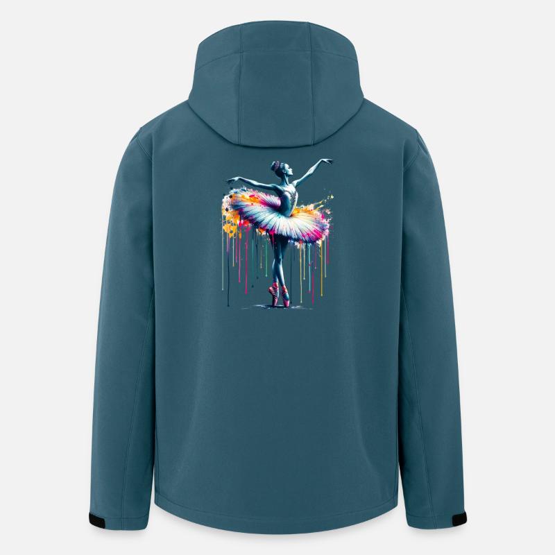 Danseuse de ballet avec tutu - Veste softshell homme en polyester recyclé Stanley/Stella - bleu pétrole foncé