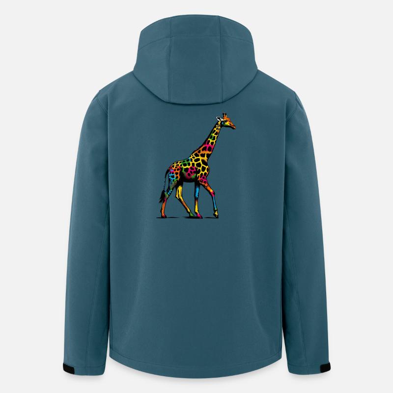 Giraffe - Recycelte Männer Softshell-Jacke von Stanley/Stella - Dunkles Petrol