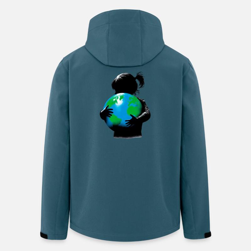 Planet Erde - Recycelte Männer Softshell-Jacke von Stanley/Stella - Dunkles Petrol