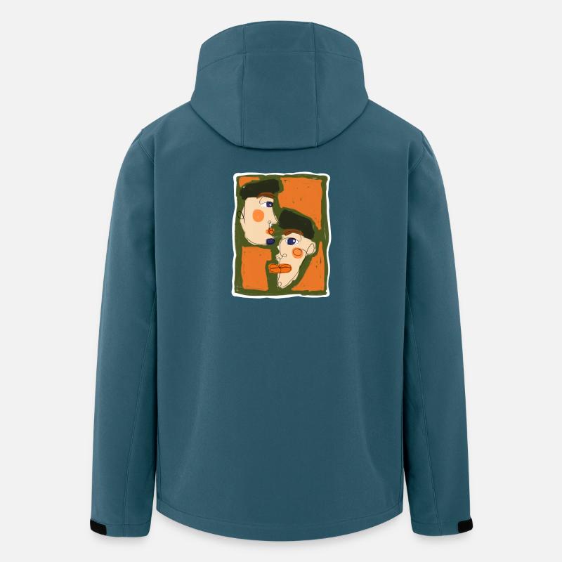 Oneliner Porträt - Recycelte Männer Softshell-Jacke von Stanley/Stella - Dunkles Petrol