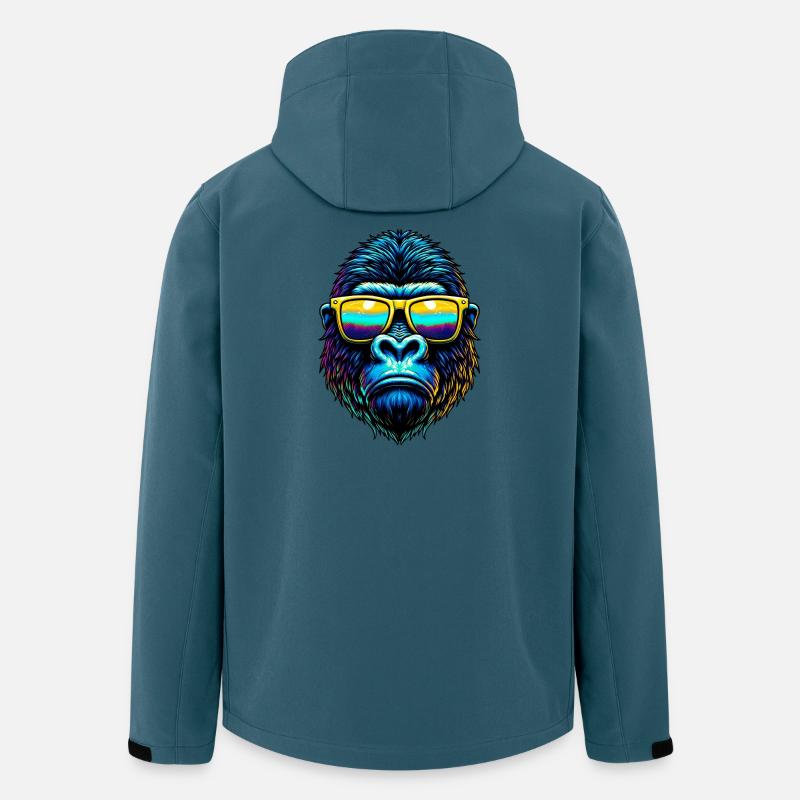 Gorilla - Recycelte Männer Softshell-Jacke von Stanley/Stella - Dunkles Petrol