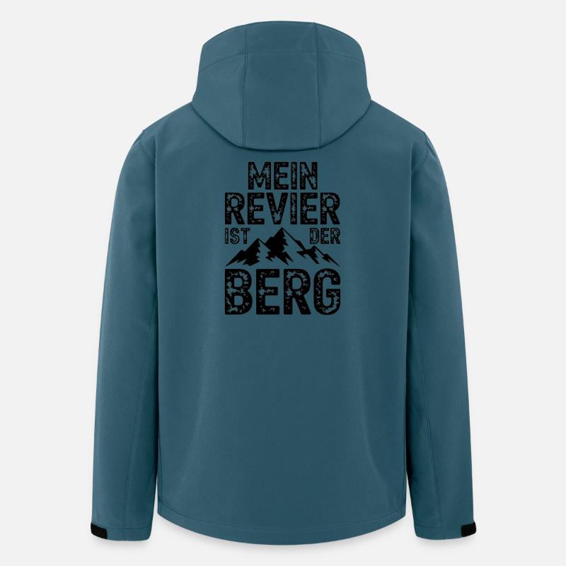 Mein Revier ist der Berg - Recycelte Männer Softshell-Jacke von Stanley/Stella - Dunkles Petrol