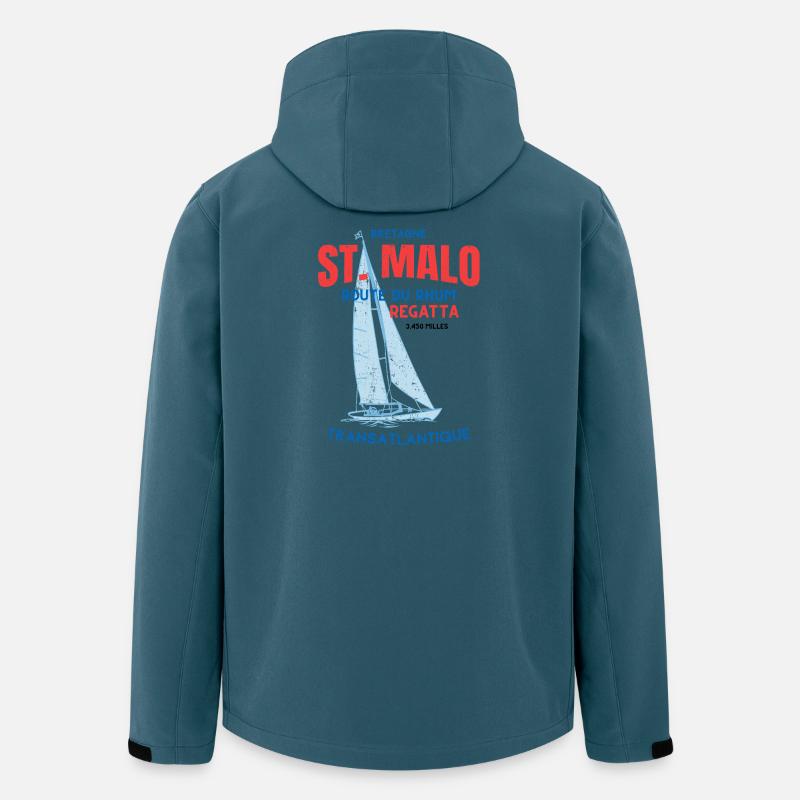 Route du Rhum - Régate de Saint-Malo - Veste softshell homme en polyester recyclé Stanley/Stella - bleu pétrole foncé