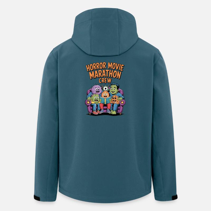 Die Crew eines Horrorfilm-Marathons - Recycelte Männer Softshell-Jacke von Stanley/Stella - Dunkles Petrol