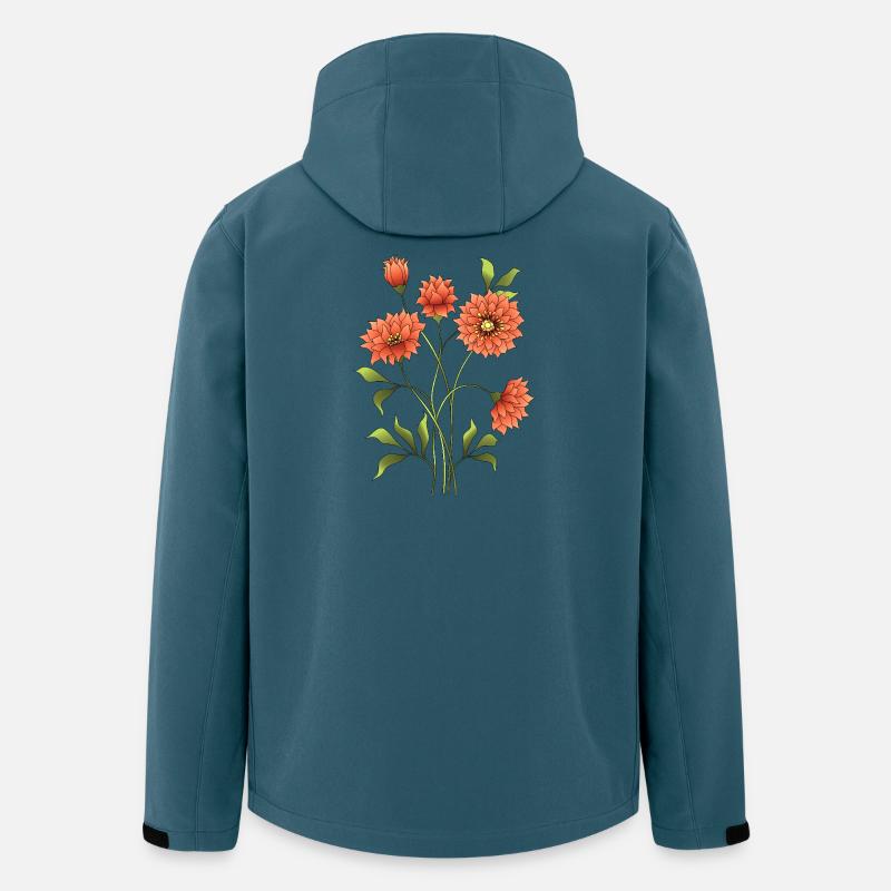 Blumen - Recycelte Männer Softshell-Jacke von Stanley/Stella - Dunkles Petrol