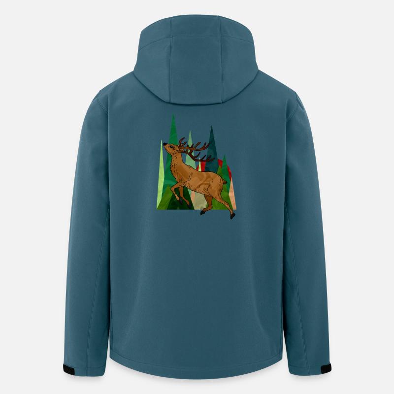 Hirsch - Recycelte Männer Softshell-Jacke von Stanley/Stella - Dunkles Petrol