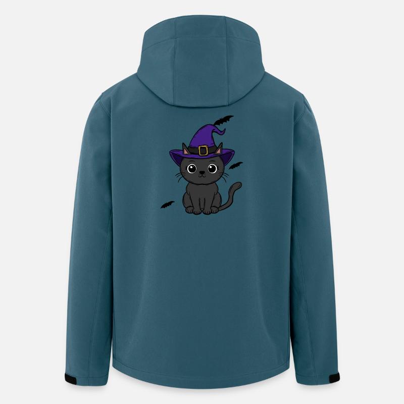 Katze Halloween - Recycelte Männer Softshell-Jacke von Stanley/Stella - Dunkles Petrol