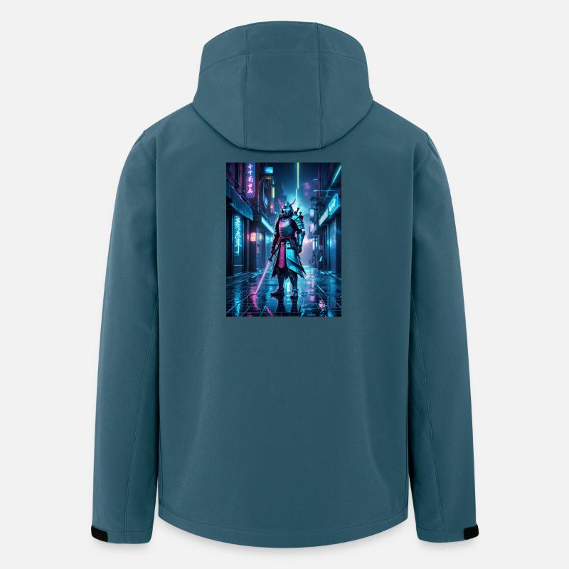 Neon-Samurai der Nacht - Recycelte Männer Softshell-Jacke von Stanley/Stella - Dunkles Petrol