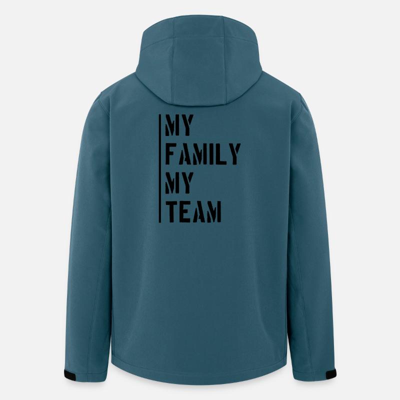 Familie Team Spruch - Recycelte Männer Softshell-Jacke von Stanley/Stella - Dunkles Petrol