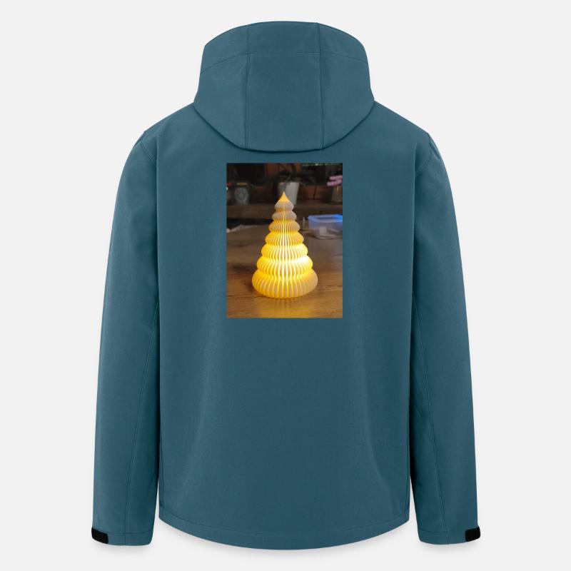Gelbe Papierlampe in Stufenform - Recycelte Männer Softshell-Jacke von Stanley/Stella - Dunkles Petrol