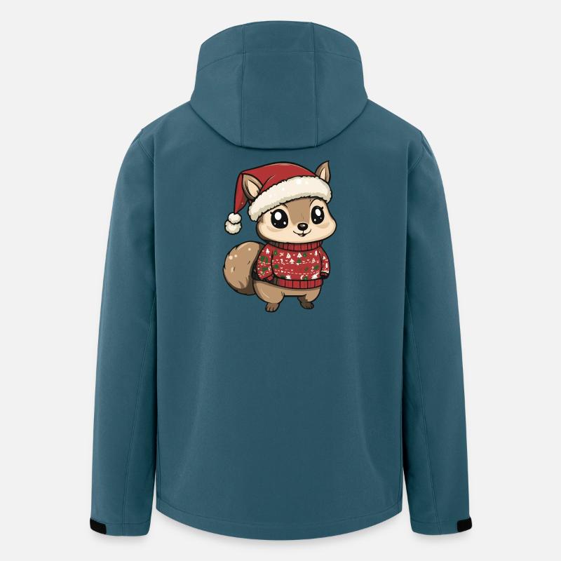 Eichhörnchen Weihnachten Xmas - Recycelte Männer Softshell-Jacke von Stanley/Stella - Dunkles Petrol