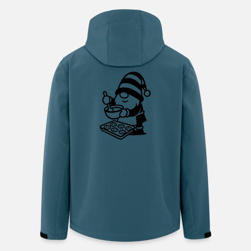wichtel zwerg backen kekse plätzchen - Recycelte Männer Softshell-Jacke von Stanley/Stella - Dunkles Petrol