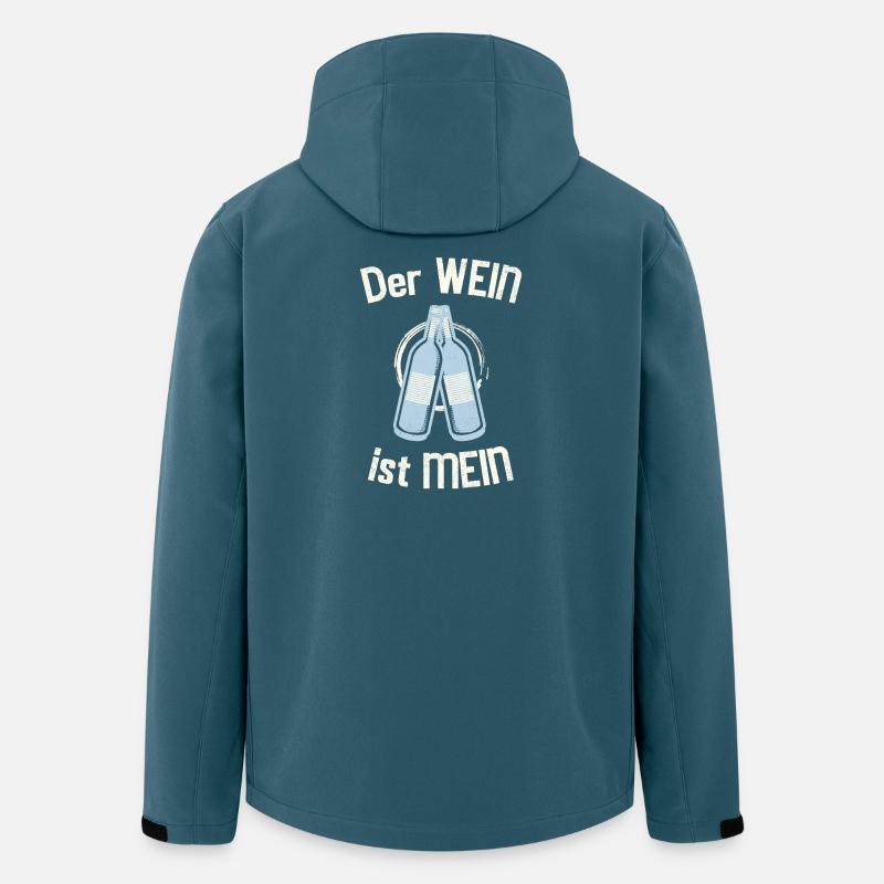 Der Wein ist mein - Recycelte Männer Softshell-Jacke von Stanley/Stella - Dunkles Petrol
