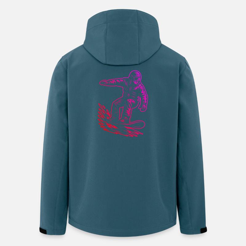 Klassisches Snowboard Motiv - Recycelte Männer Softshell-Jacke von Stanley/Stella - Dunkles Petrol