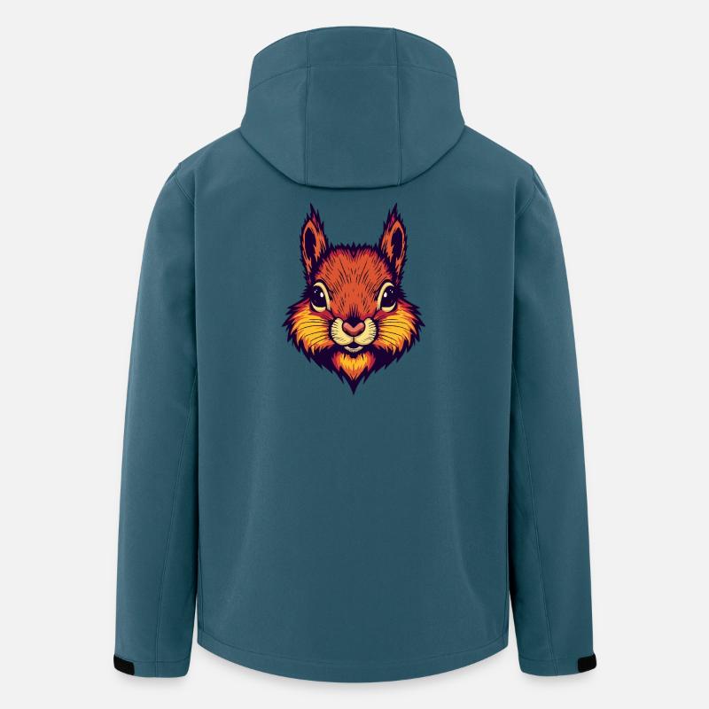 Leuchtend herbstliches Eichhörnchen  - Recycelte Männer Softshell-Jacke von Stanley/Stella - Dunkles Petrol