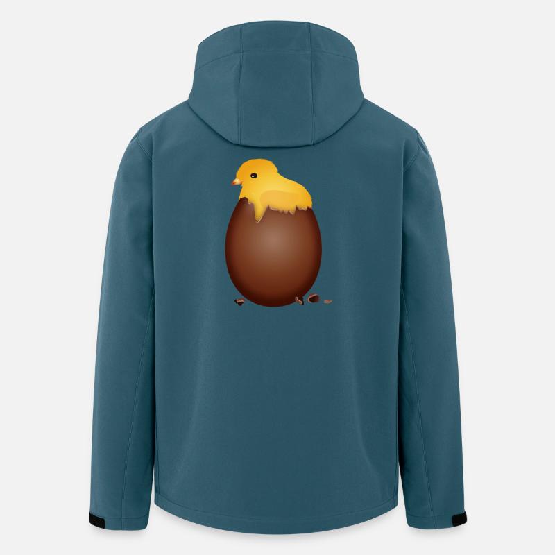 Chocolate Easter Egg with Cute Chick - Men’s Recycled Softshell Jacket by Stanley/Stella - stargazer