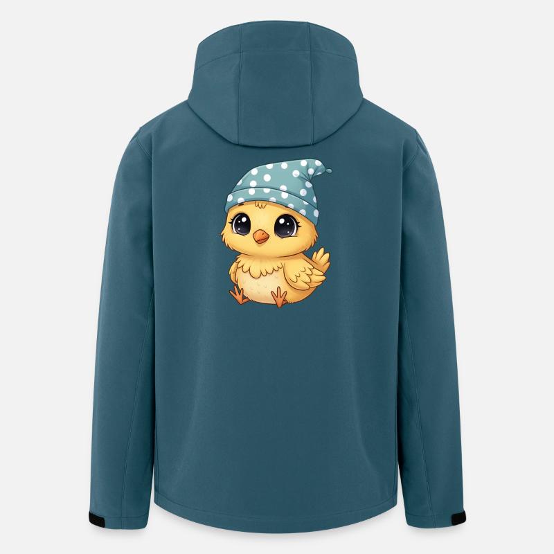 Küken in Polka-Nachtkappe - Recycelte Männer Softshell-Jacke von Stanley/Stella - Dunkles Petrol