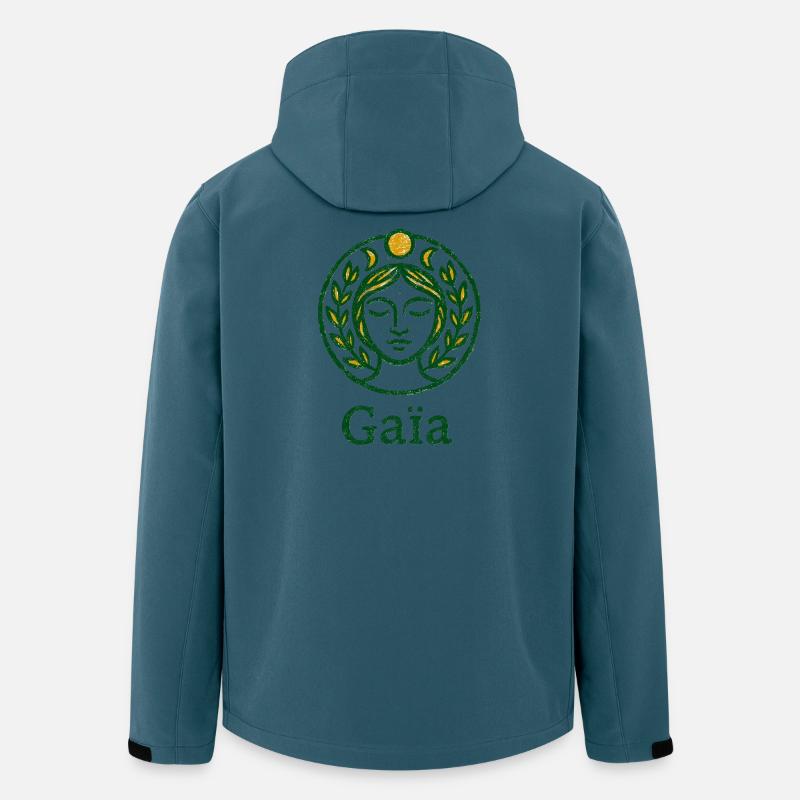 Gaia – Mutter Natur – Baum des Lebens - Recycelte Männer Softshell-Jacke von Stanley/Stella - Dunkles Petrol