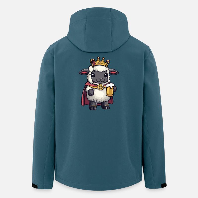 Schaf Bier König - Recycelte Männer Softshell-Jacke von Stanley/Stella - Dunkles Petrol