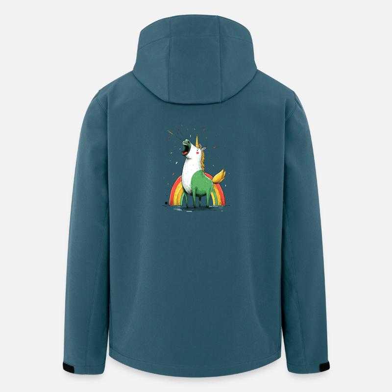 Einhorn mit Regenbogenzauber - Recycelte Männer Softshell-Jacke von Stanley/Stella - Dunkles Petrol