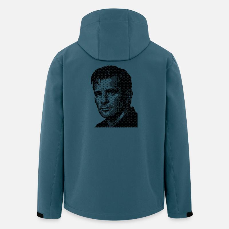 Jack Kerouac Halbtonporträt - Recycelte Männer Softshell-Jacke von Stanley/Stella - Dunkles Petrol
