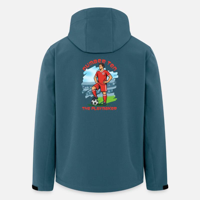 Number Ten, The Playmaker (Mittelfeldspieler) - Recycelte Männer Softshell-Jacke von Stanley/Stella - Dunkles Petrol