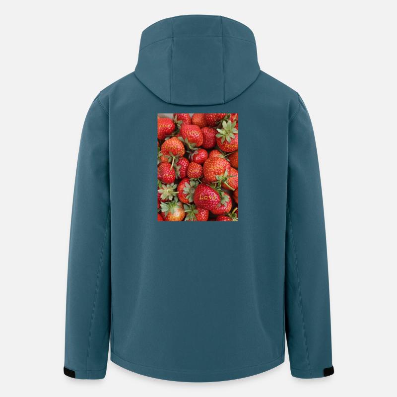 Erdbeeren - Recycelte Männer Softshell-Jacke von Stanley/Stella - Dunkles Petrol