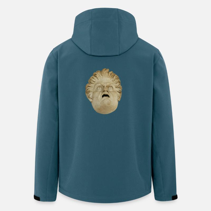 Kopf des Odysseus Steinmaske - Recycelte Männer Softshell-Jacke von Stanley/Stella - Dunkles Petrol