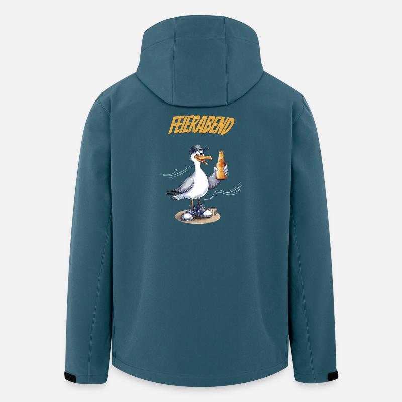 Feierabend Möwe Bierlustig Spruch - Men’s Recycled Softshell Jacket by Stanley/Stella - stargazer