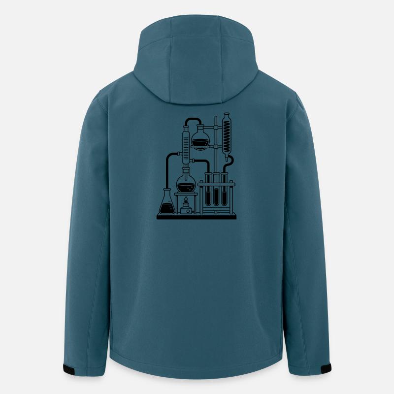 Laboratoire - Veste softshell homme en polyester recyclé Stanley/Stella - bleu pétrole foncé