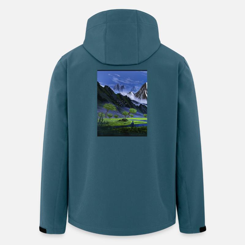 Alpental & Blue Mountains - Recycelte Männer Softshell-Jacke von Stanley/Stella - Dunkles Petrol