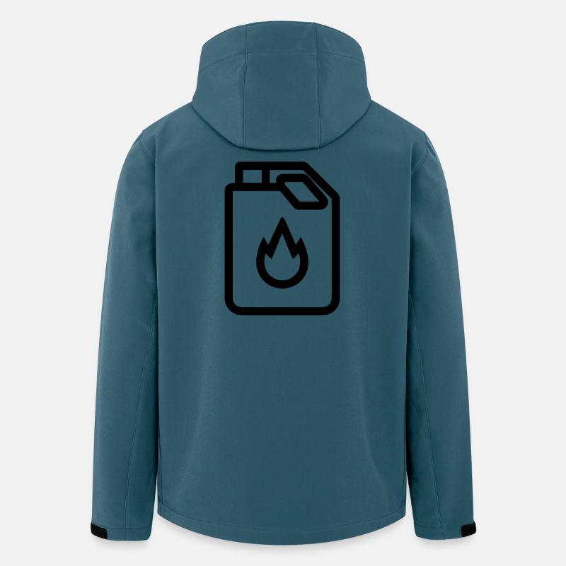bidon d’essence - Veste softshell homme en polyester recyclé Stanley/Stella - bleu pétrole foncé