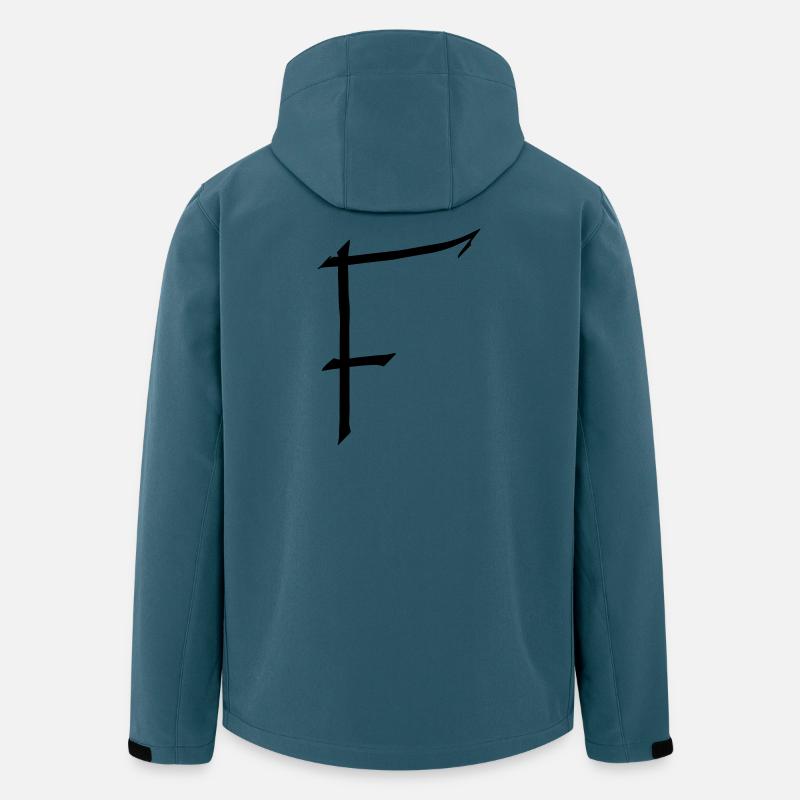 Buchstabe F - Recycelte Männer Softshell-Jacke von Stanley/Stella - Dunkles Petrol