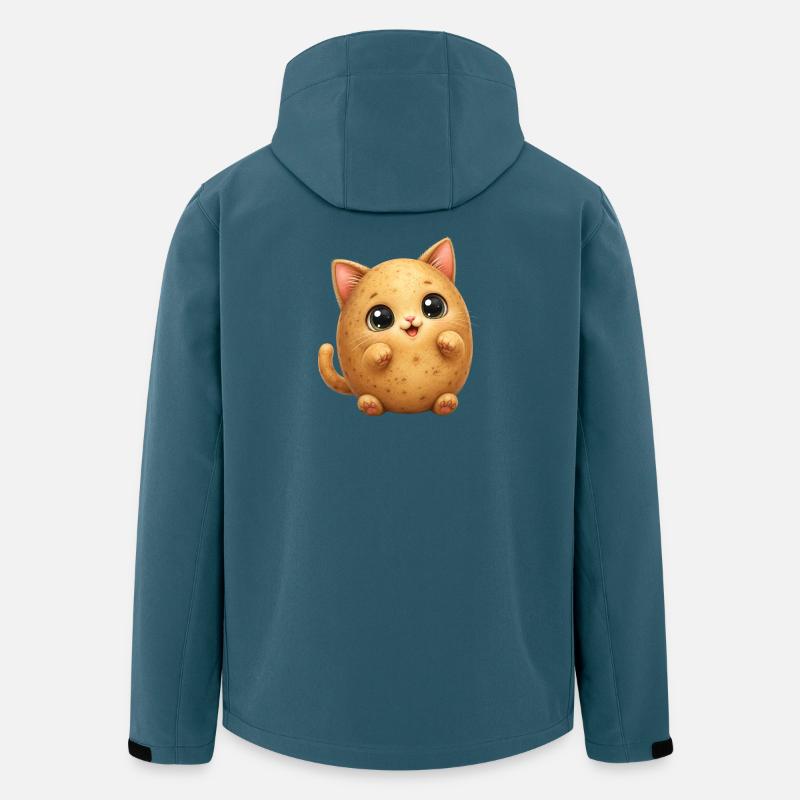 Chat de Patate mignon - Veste softshell homme en polyester recyclé Stanley/Stella - bleu pétrole foncé