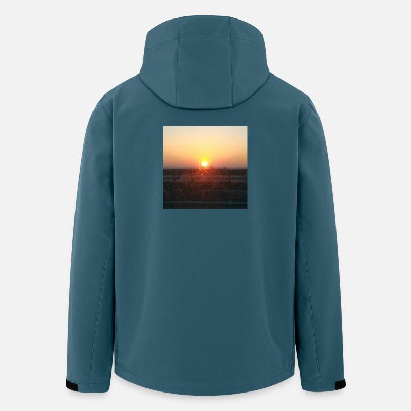 Sonnenuntergangsstrahl auf Glas - Recycelte Männer Softshell-Jacke von Stanley/Stella - Dunkles Petrol