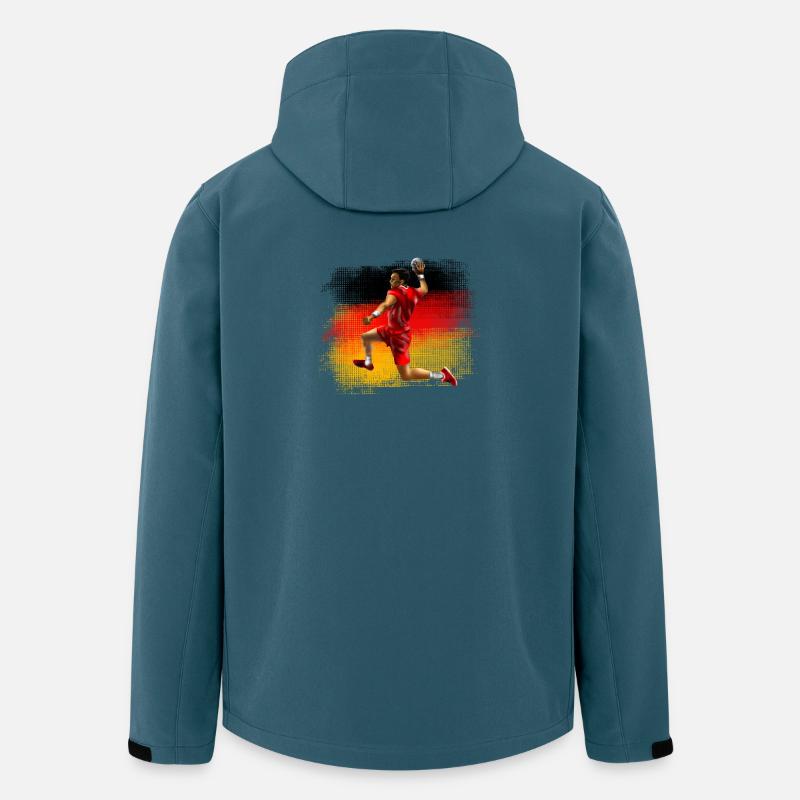 Handball - Recycelte Männer Softshell-Jacke von Stanley/Stella - Dunkles Petrol
