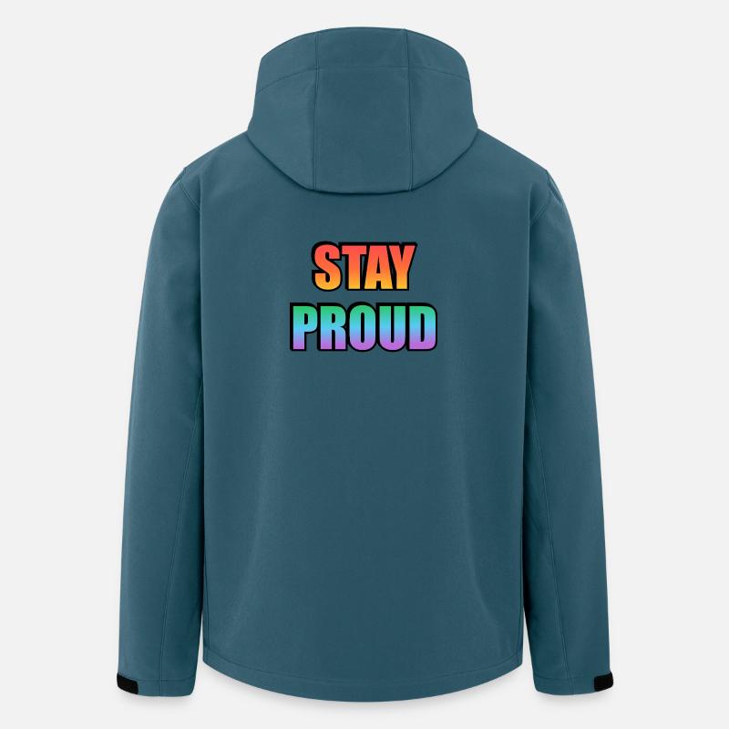 Stay Proud Gradient Text Design - Recycelte Männer Softshell-Jacke von Stanley/Stella - Dunkles Petrol