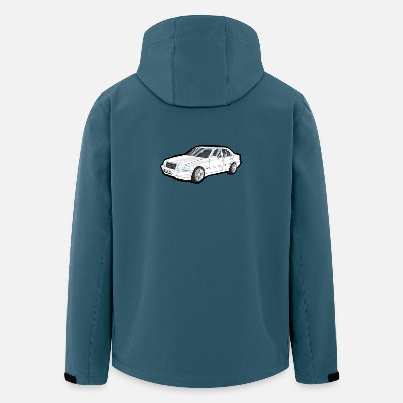 Weiße Luxuslimousine Vektor-Print - Recycelte Männer Softshell-Jacke von Stanley/Stella - Dunkles Petrol