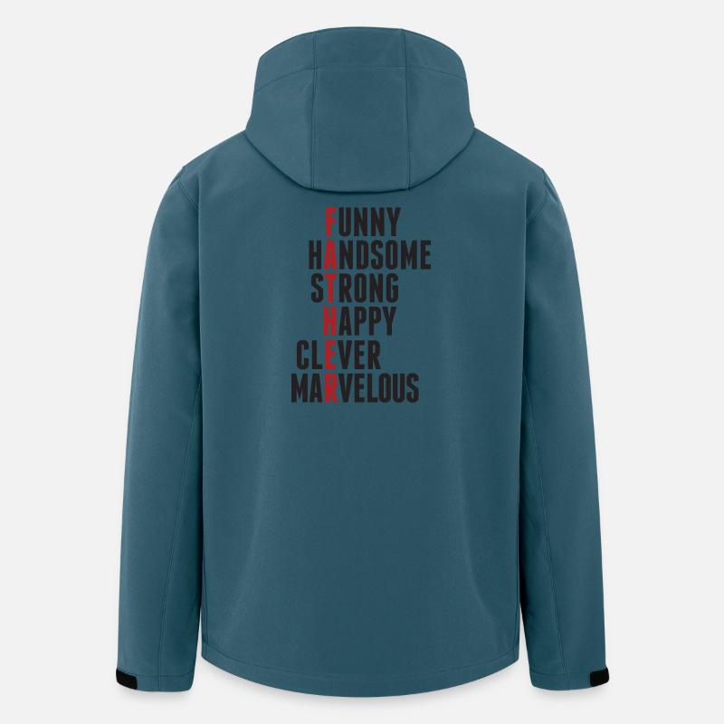 Bester Vater den es gib - Recycelte Männer Softshell-Jacke von Stanley/Stella - Dunkles Petrol