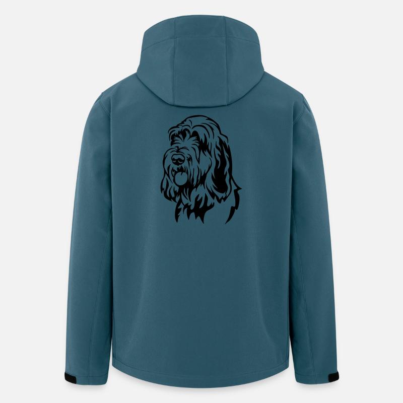 Spinone Italiano Kopf - Recycelte Männer Softshell-Jacke von Stanley/Stella - Dunkles Petrol