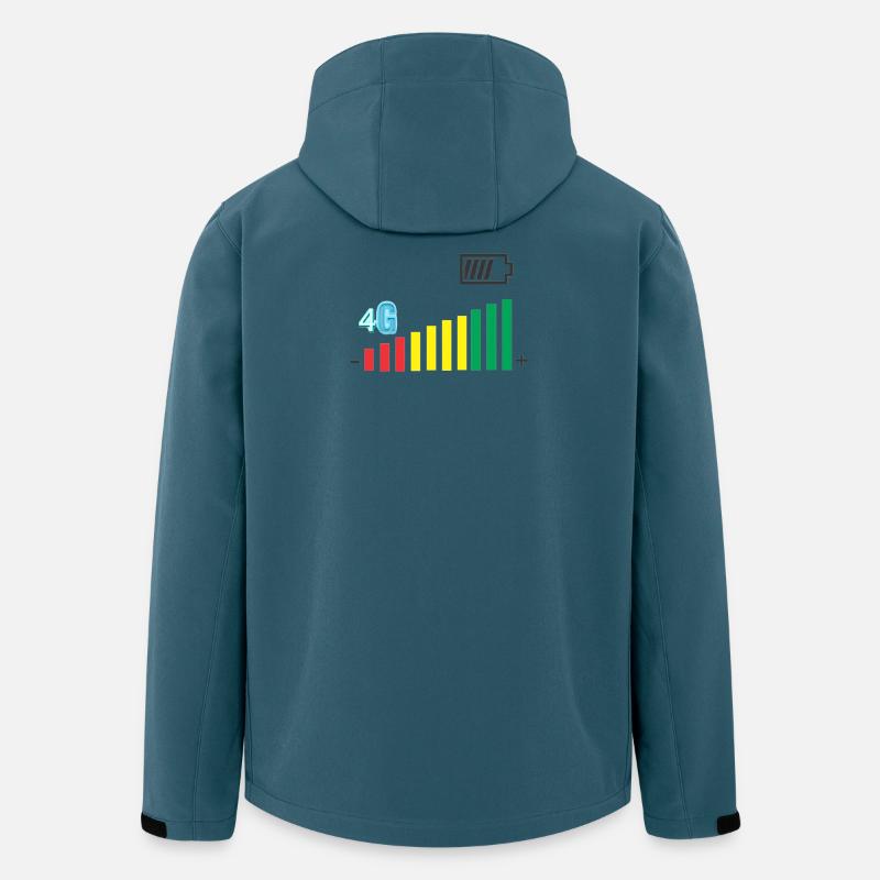 Niveau de couverture - Veste softshell homme en polyester recyclé Stanley/Stella - bleu pétrole foncé