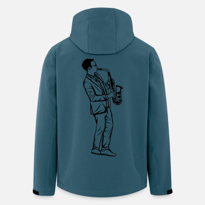 Saxophonist - Recycelte Männer Softshell-Jacke von Stanley/Stella - Dunkles Petrol