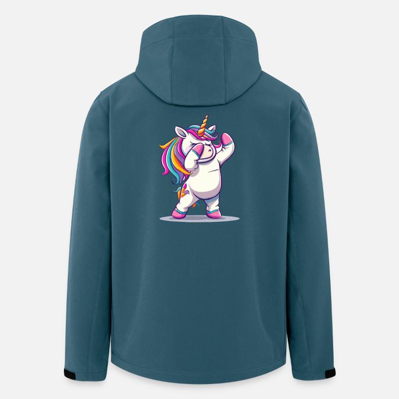 Rainbow Dab Unicorn - Men’s Recycled Softshell Jacket by Stanley/Stella - stargazer