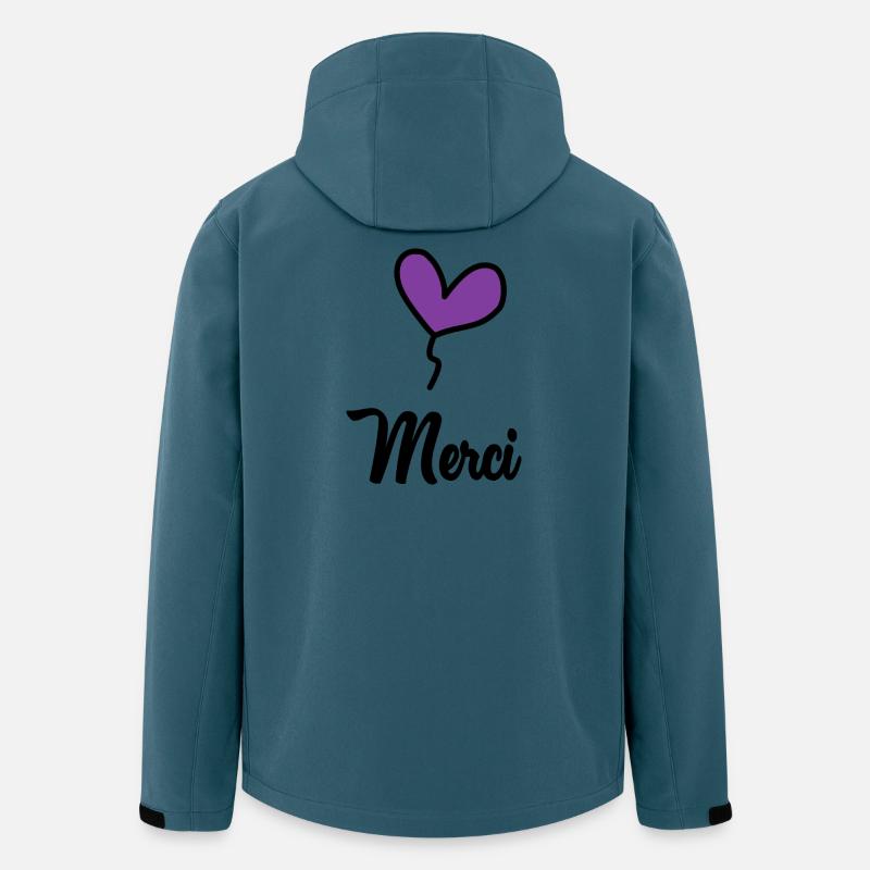 VIELEN DANK - Recycelte Männer Softshell-Jacke von Stanley/Stella - Dunkles Petrol