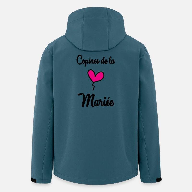 FREUNDINNEN DER BRAUT - Recycelte Männer Softshell-Jacke von Stanley/Stella - Dunkles Petrol