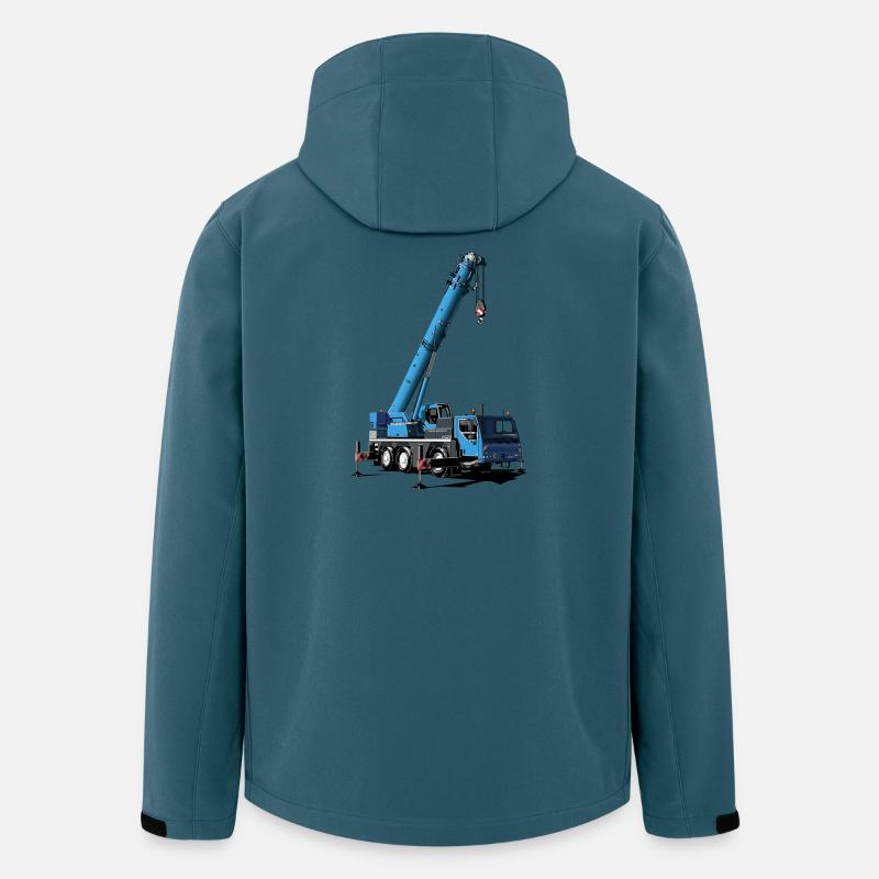Autokran, Mobilkran - Recycelte Männer Softshell-Jacke von Stanley/Stella - Dunkles Petrol