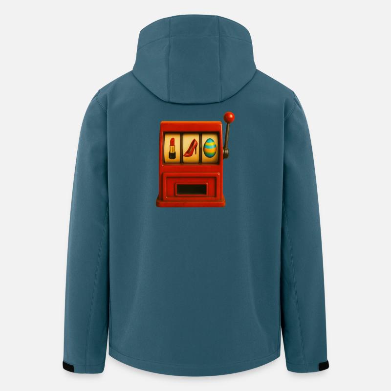 Einarmiger Bandit mit Accessoires  - Recycelte Männer Softshell-Jacke von Stanley/Stella - Dunkles Petrol