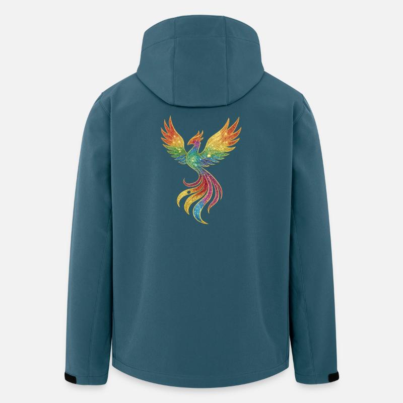 Regenbogen Phönix Funkenpracht - Recycelte Männer Softshell-Jacke von Stanley/Stella - Dunkles Petrol