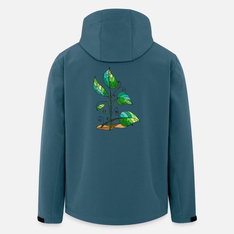 Blätter - Recycelte Männer Softshell-Jacke von Stanley/Stella - Dunkles Petrol