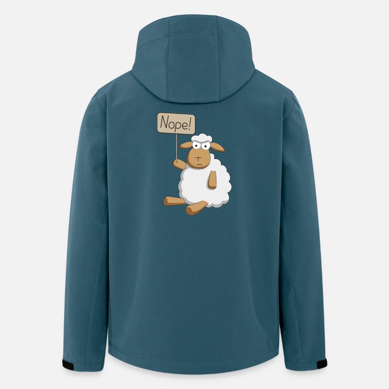 Nope! - protesting sheep - Men’s Recycled Softshell Jacket Discoverer by Stanley/Stella - stargazer